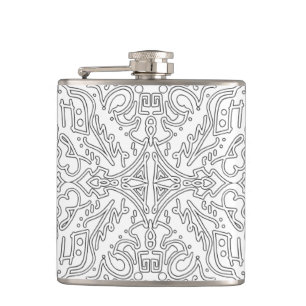 Cantil Padrão Floral Cinza Minimalista