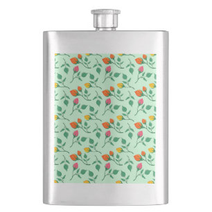 Cantil Padrão floral com flores rosa coloridas