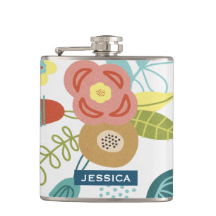Cantil Padrão Floral Corajoso Personalizado