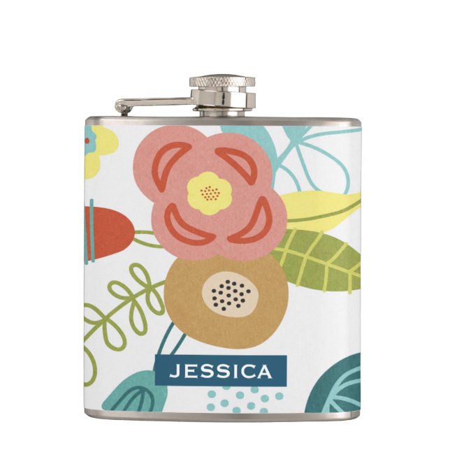 Cantil Padrão Floral Corajoso Personalizado (Frente)
