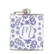 Padrão Floral de cinza e Lavanda