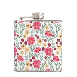 Cantil Padrão floral vintage rosa e amarelo bonito