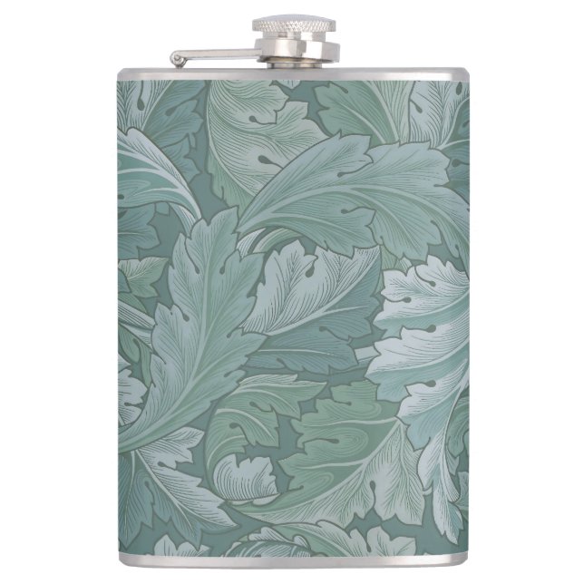 Cantil Padrão Folha de Acanto Azul Teal de William Morris (Frente)
