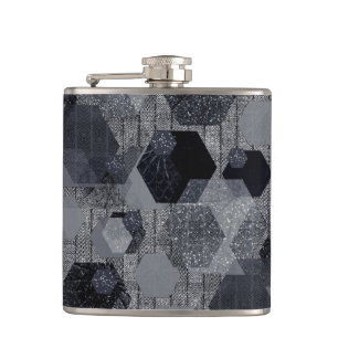 Cantil Padrão geométrico de abstrato, preto e cinza.