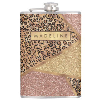 Cantil Padrão Geométrico de Leopardo-da-Rosa Dourado