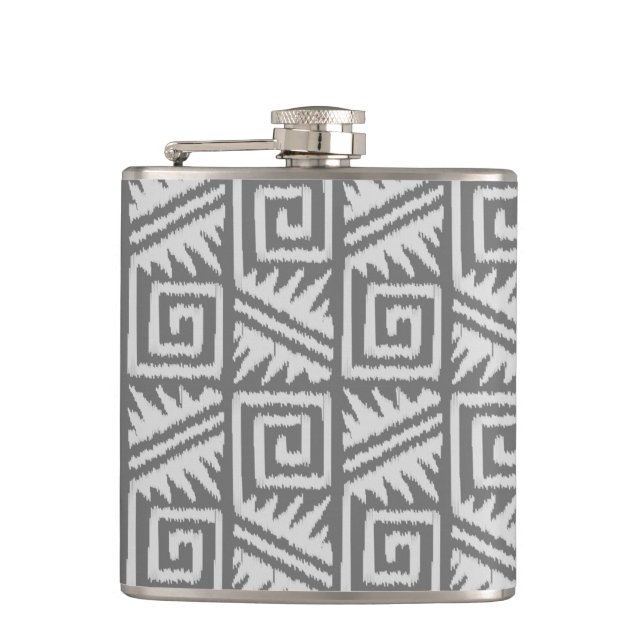 Cantil Padrão Ikat Aztec - Sombras de Cinza / Cinza (Frente)