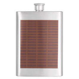 Cantil Padrão listrado de laranja vermelho Flask