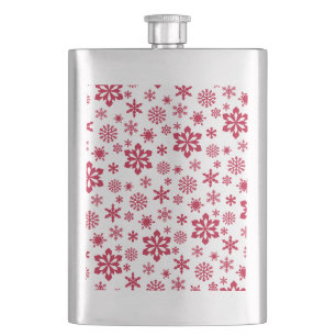 Cantil Padrão moderno de flocos de neve vermelho e branco