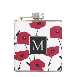 Cantil Padrão Moderno de Poppies Monogramas