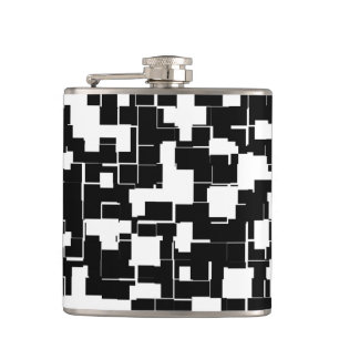 Cantil Padrão Moderno Elegante Preto e Branco
