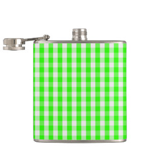 Cantil Padrão Neon Green Gingham de Shirley Taylor