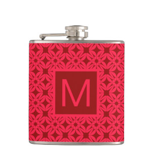 Cantil Padrão Ornate Vermelho Brilhante Monogramado