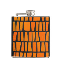 Padrão tribal africano laranja e preto