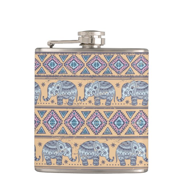 Cantil Padrão Tribal de Elefante Azul (Frente)