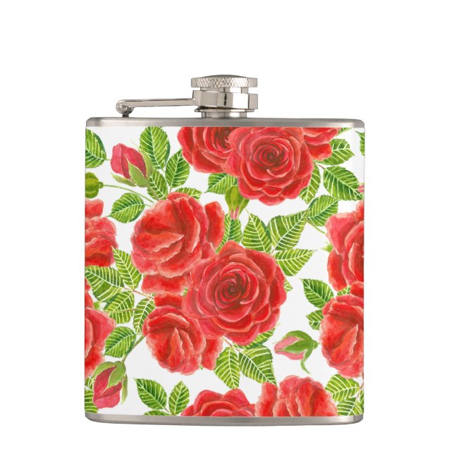 Cantil padrão uniforme de cores d'água do Rosa vermelha (Frente)