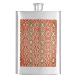 Cantil Padrão verde e laranja