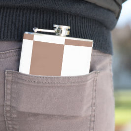 Cantil Padrão verificado em branco e Mocha Mousse