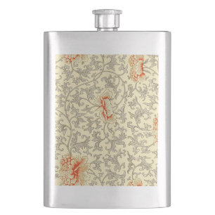 Cantil Padrão Vintage Owen Jones: Coral Floral Cinza