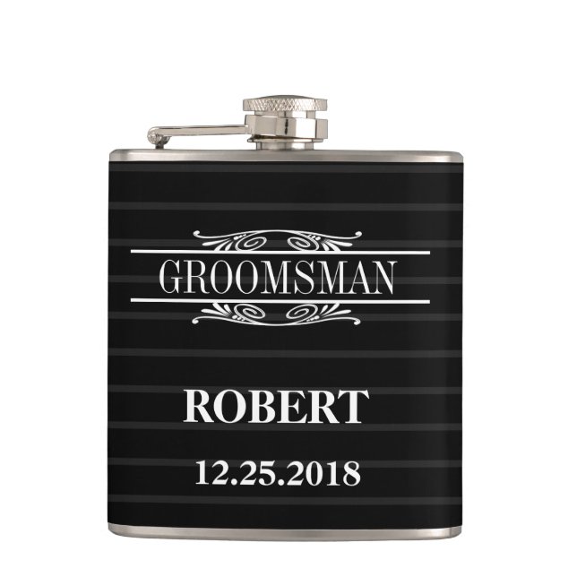 Cantil Padrinho de casamento Hip Flask (Frente)