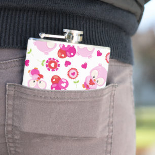 Cantil Padrões De Corujas, Corujas Frescas, Corujas Rosa,