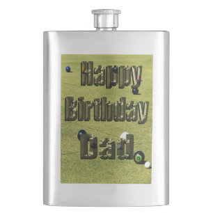Cantil Pai de lanternas Feliz Aniversário, Hip Flask