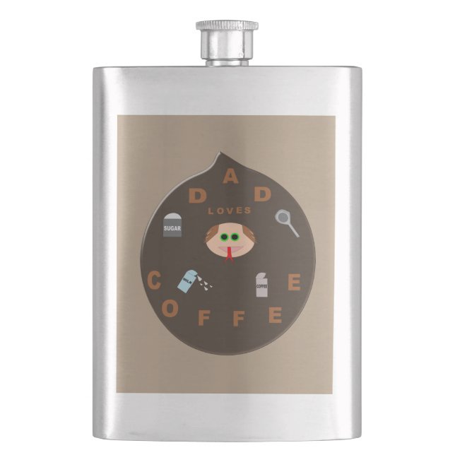 Cantil Pai Engraçado Monstro Adora Bandeiras De Café (Frente)