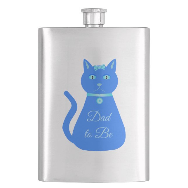 Cantil Pai Personalizado de Gato de Bebê Azul-Cinto (Frente)