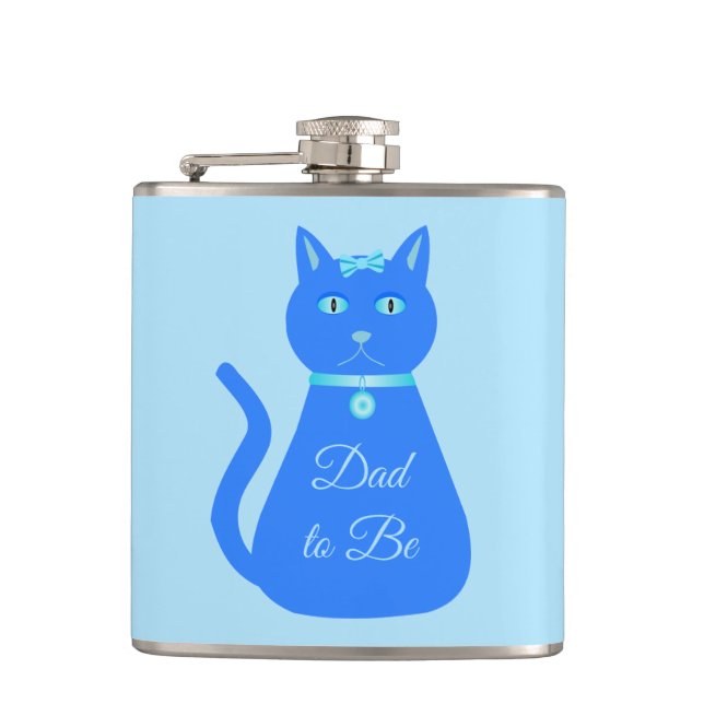 Cantil Pai Personalizado de Gato de Bebê Azul-Cinto (Frente)