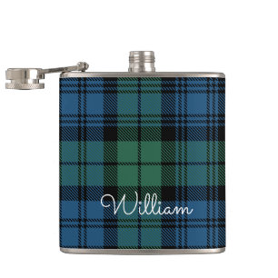 Cantil Pai Verde de Tartan xadrez Aniversário Personaliza