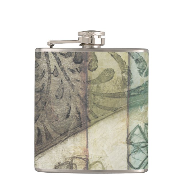 Cantil Painel de Jardim com Folhas, Flores e Grama (Frente)