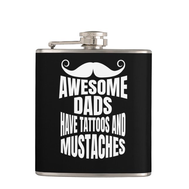 Cantil Pais Incríveis Black Flask Têm Tatuagens (Frente)