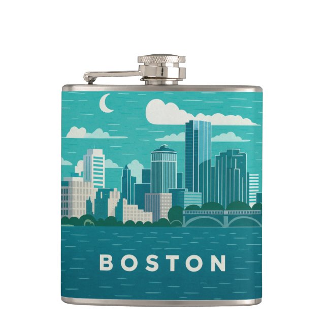 Cantil Paisagem Noturna da Cidade de Massachusetts | Cida (Frente)