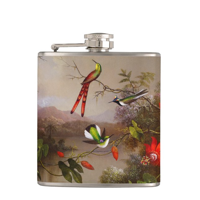 Cantil Paisagem tropical com dez beija-flores (Frente)