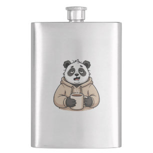 Cantil Panda Café Desenho Animado Muito Cansado Para Func