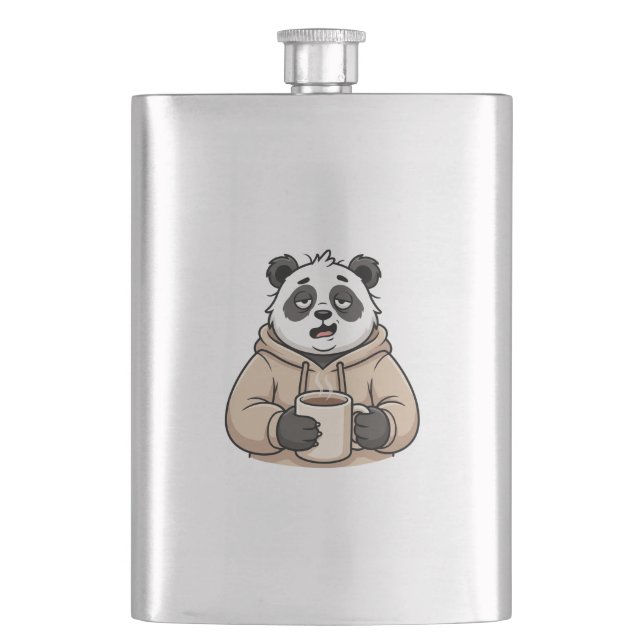 Cantil Panda Café Desenho Animado Muito Cansado Para Func (Frente)