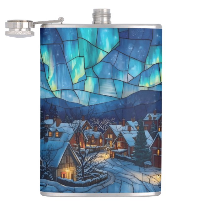 Cantil Panoramic stained glass winter village (Aberto)