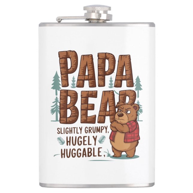 Cantil Papa Bear Vibes - Ligeiramente Grumpy, Hugly Hugga (Frente)