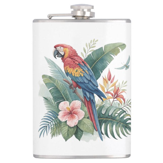 Cantil Papagaio Com Flores (Frente)