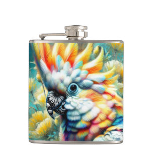 Cantil Papagaios Amarelos de Aves Cockatoas Floral