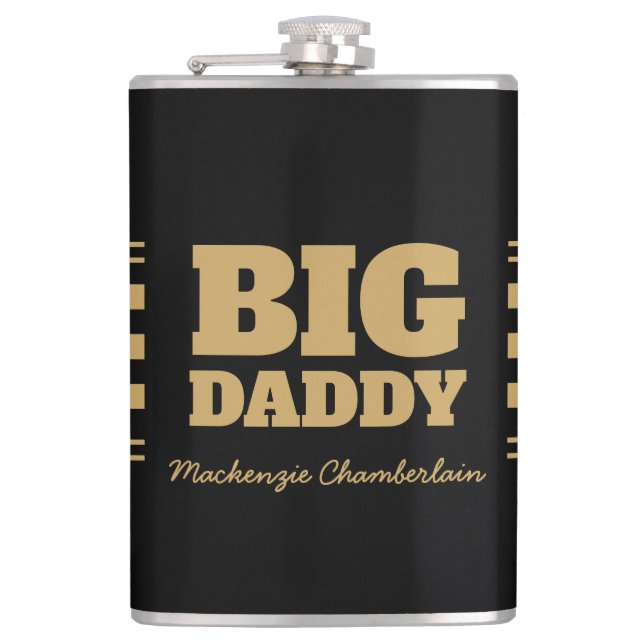 Cantil Papai Grande Xadrez Dourado Falso e Preto (Frente)