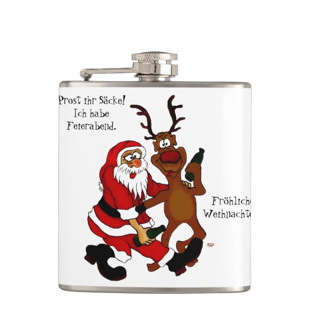 Cantil Papai Noel com alce - Festa de Rã (Frente)