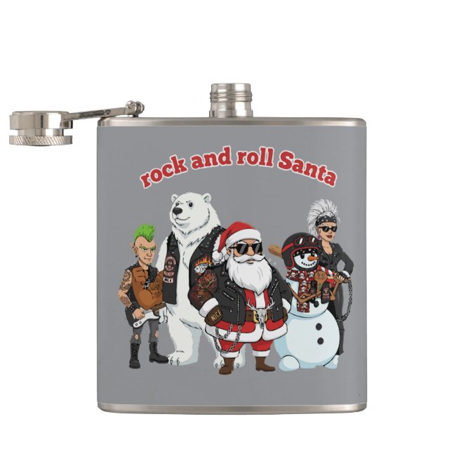 Cantil Papai Noel do Rock and Roll | Natal Biker Punk Div (Aberto)