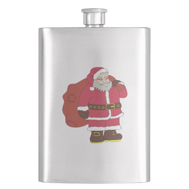 Cantil Papai Noel em vermelho com saco de presentes e ócu (Frente)