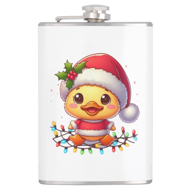 Cantil Papais noeis de Cartoon de Pato de Natal Bonito-68 (Frente)
