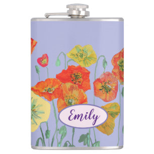 Cantil Papilas de laranja Flores Flores Púrpura Pastel L