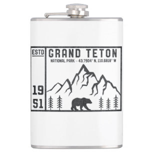 Cantil Parque Nacional do Vintage Grand Teton Wyoming Mou