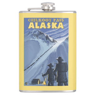 Cantil Passagem de Chilkoot, mineiros Dourados de Alaska