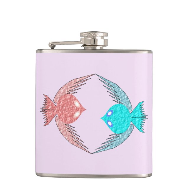 Cantil Pássaros de Amor, Rosa e Azul (Frente)
