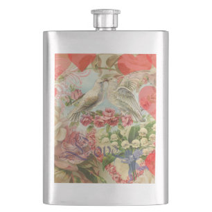 Cantil Pássaros do Amor Vintage Antigo Coração