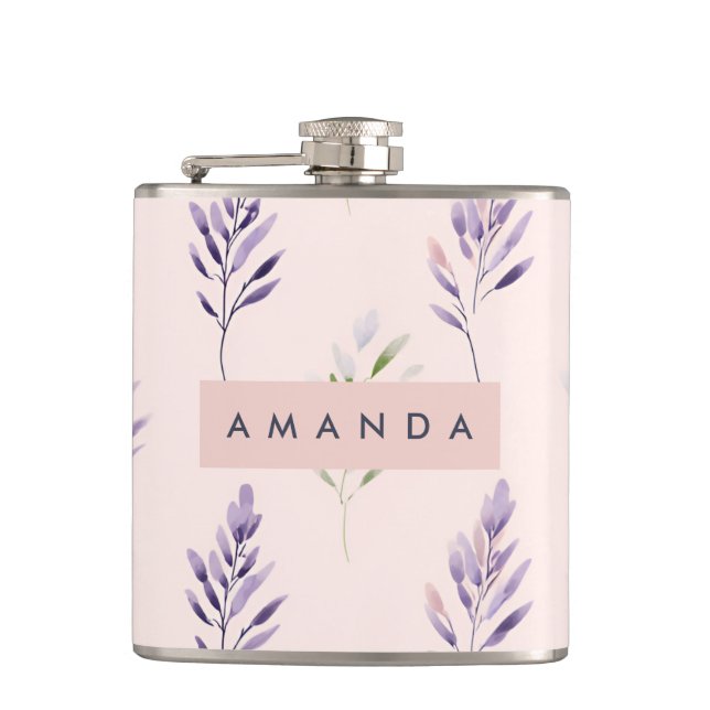 Cantil Pastel Elegante de Lavanda Personalizado (Frente)
